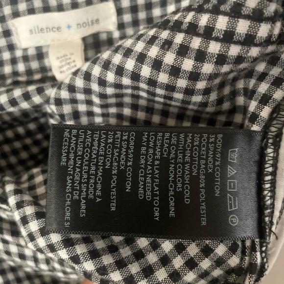 Urban Outfitters Silence + Noise Women’s Plaid High Waist Ankle Pants Size 0 - Picture 5 of 6